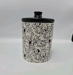 Walt Disney 101 Dalmatians Collage Treat Canister Ceramic Cookie Jar Enesco New - Picture 1 of 6