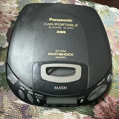 Reproductor de CD portátil para automóvil Panasonic SL-S341C memoria extra antichoque XBS MASH funciona Foto 1 de 4