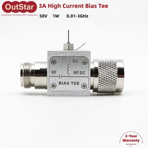 0.01-3GHz Bias Tee 50V 3A RF DC Block 50ohms RF Coaxial Feed w/ N Connector #sz - Imagen 1 de 1
