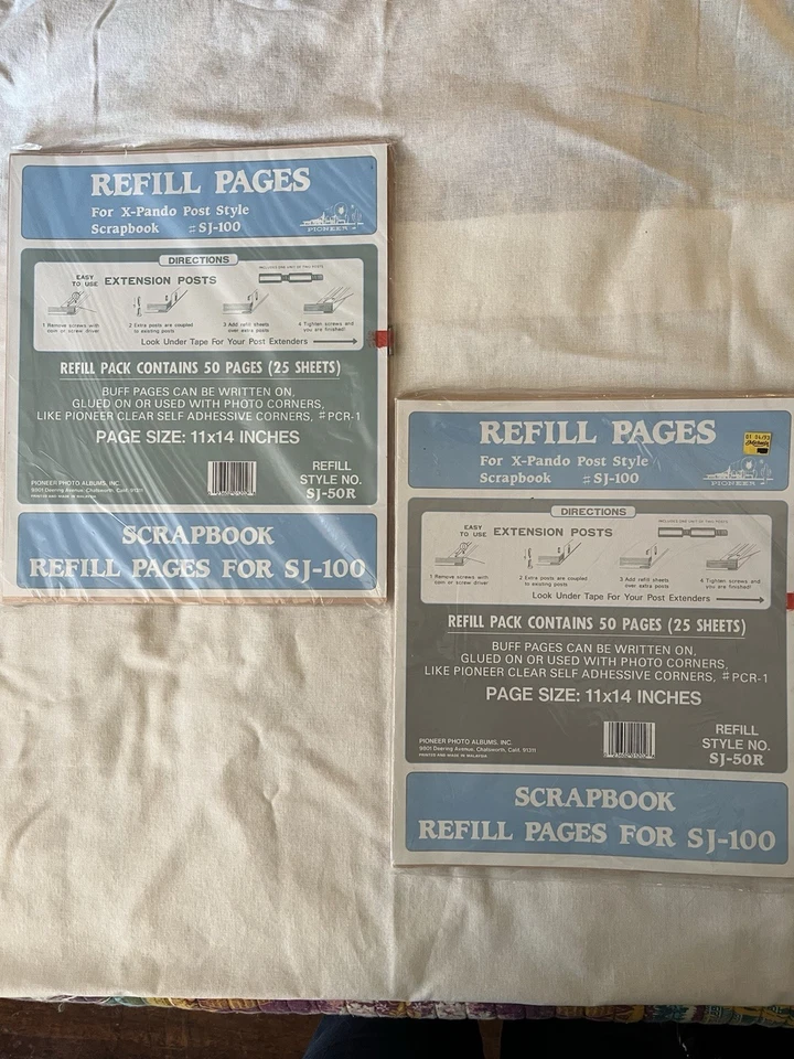 "Juego de 2 páginas de recarga de álbumes de recortes SJ-100 Xpando Post Style 11""x14"" (1 nuevo, 1 abierto)" Foto 1 de 4