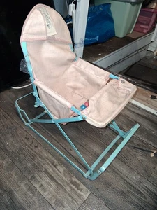 Antiguo asiento de silla alta plegable vintage galés Playmate bebé niño  - Imagen 1 de 3