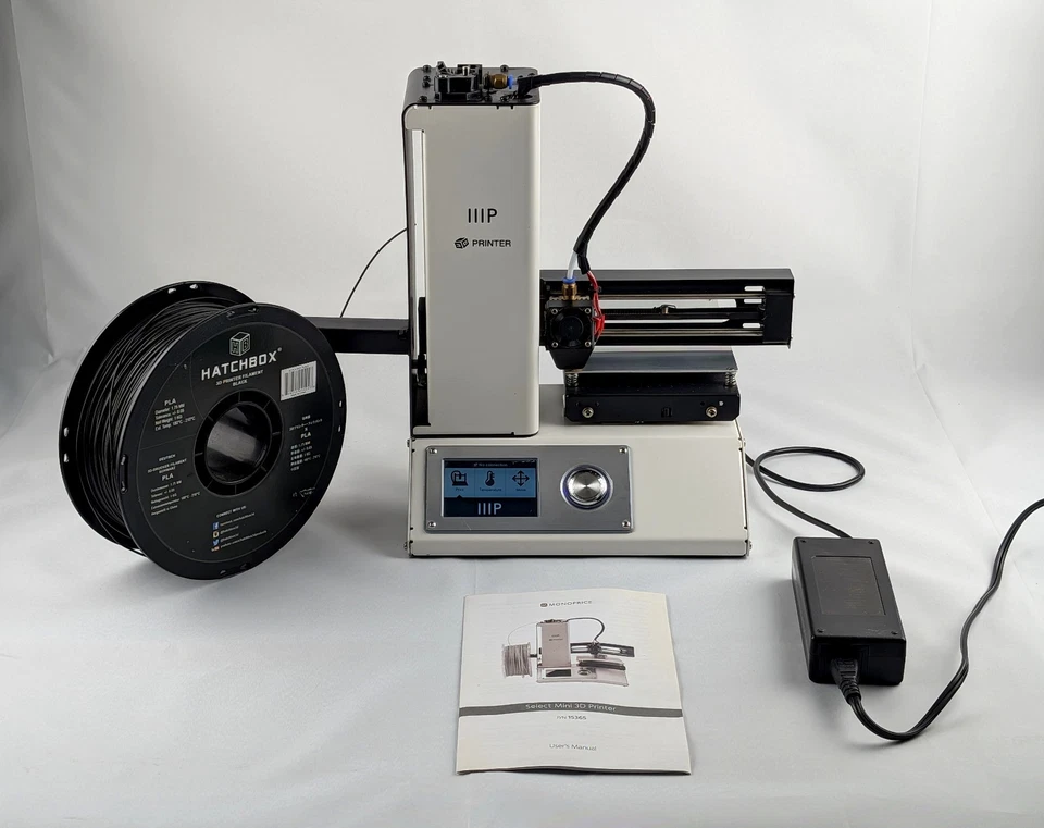 Monoprice 15365 Select Mini MP-200 3D Printer - with a Black PLA Filament Spool - Image 1 of 4
