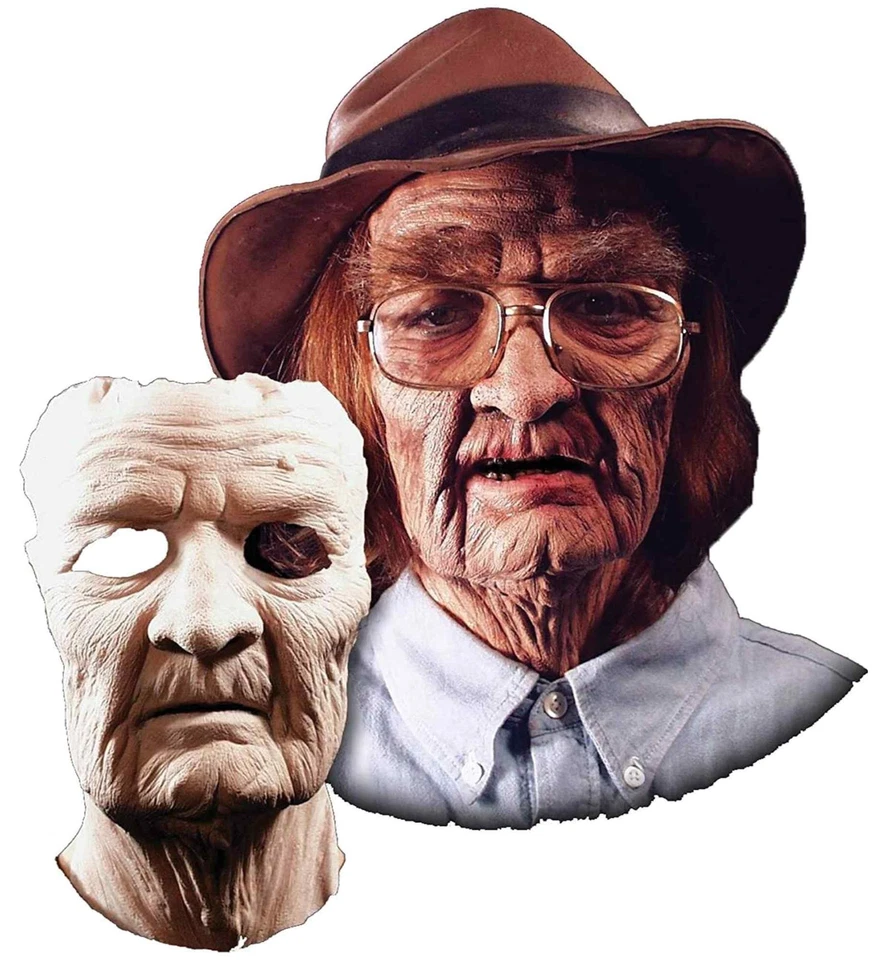 Old Age Man Realistic Grandpa Bald Elder Mens Make Up Foam Latex Prosthetic Face - Image 1 of 1