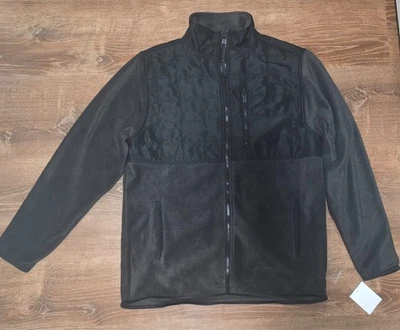 Chaqueta polar Beverly Hills Polo Club gris cremallera completa para hombre talla M - 3 bolsillos Foto 1 de 4