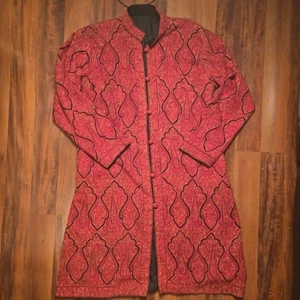 Handbestickt Wollmischung Kaschmir Aari Arbeit Paisley Buta Muster Band Kragen - Bild 1 von 7