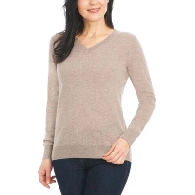 Suéter de cachemir para mujer Hilary Radley arena mediana Foto 1 de 4