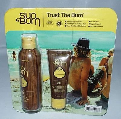 Protector solar Sun Bum FPS 30 loción bronceadora 3 oz y spray 5 oz resistente al agua 80 minutos Foto 1 de 4