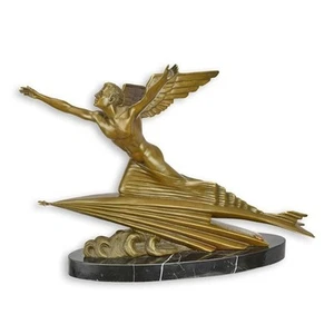 9932415 Bronze Figure Automascot Art Deco "The Flyer" 30x21x40cm - Picture 1 of 1