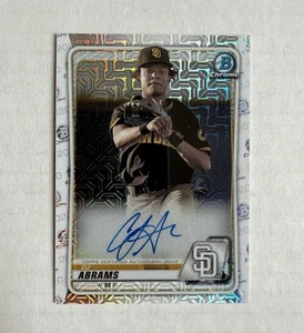 2020 Bowman Chrome Mega CJ Abrams Refractor Auto BMA-CJA Nationals - Picture 1 of 2
