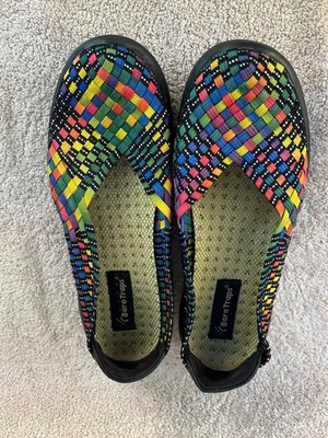 Bare Traps Mujer Zapatillas Lexie Colorido Multicolor Tejido Slip Talla 7.5 Foto 1 de 4