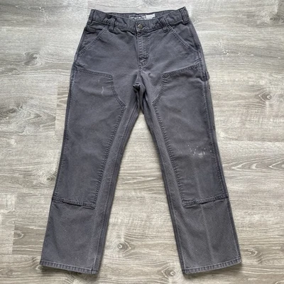 Carhartt Rugged Flex Double Knee Pants Men's 32x30 (Fits 32x29) Gray Distressed - Image 1 of 4