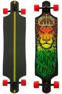 Lion God Rasta Drop Thru Cruzer Freeride Longboard Deck Complete 40" - Picture 1 of 1