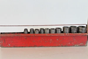 Vintage SK Tools 10pc 6pt Deep Socket Set & 3 Additional Sockets of Other Brands - Foto 1 di 9