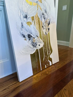 KOI FISH, Cuadro acrílico sobre lienzo, 30x40 Foto 1 de 4