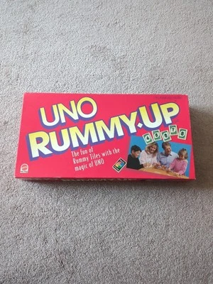 1993 MATTEL INTERNATIONAL GAMES UNO RUMMY UP TILES GAME COMPLETE - Image 1 of 4