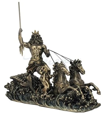 Figura escultura estatua náutica carro hipocampo de EE. UU. Poseidón en el hipocampo Foto 1 de 4