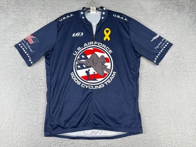 Jersey de ciclismo Louis Garneau adulto grande azul 1/2 cremallera US Air Force ciclismo Foto 1 de 4