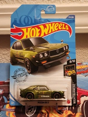 🔥2018 Hot Wheels Nightburnerz [8/10] Mazda RX-3 [243/250] Green🔥 - Image 1 of 3