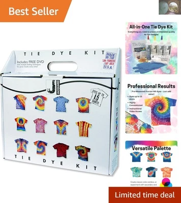 Kit Tie Dye Calidad Profesional - Magenta, Turquesa, Amarillo, Capacidad para 15 Camisas Foto 1 de 4