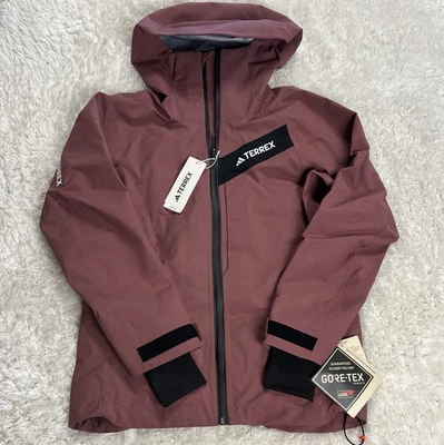adidas Terrex TechRock 3L GORE-TEX C-Knit Jacket Burgundy IT3243 Women’s Small - Image 1 of 4