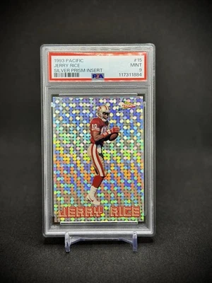 Jerry Rice 1993 NFL Pacific Silver Prism Insert PSA 9 Perfeito 49ers - Imagem 1 de 3