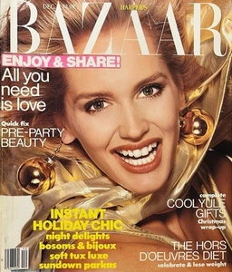 Vintage HARPERS BAZAAR December 1988 Ashley Richardson VERSACE Rachel Williams - Picture 1 of 20