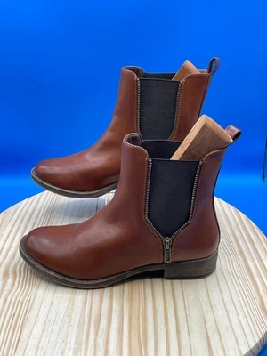 Женские сапоги Rocket Dog Camilla Chelsea размер 9 коричневые кожаные на молнии сбоку на лодыжке - Изображение 1 из 4