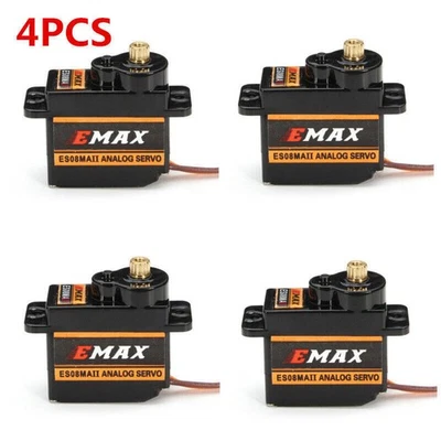 4PCS Servo Für Emax ES08MA II RC Auto Metal Gear Servo 12g 1.8kg RC Lenkgetriebe - Bild 1 von 3
