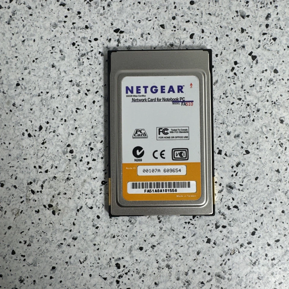 Netgear 10/100 Mbps Network Card for Notebook PC, model FA510, No Dongle - Image 1 of 4