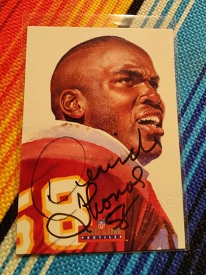  1992 Pro Line Profiles Derrick Thomas Auto On-Card  Certified Autograph HOF - Image 1 of 3