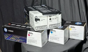HP 304A CC530AD-531A-532A-533A Toner Set LaserJet CP2025 CM2320 Genuine NEW - Picture 1 of 11