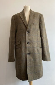 Mallalieus Tweed (M) Valley Mills Overcoat COVERT Coat Jacket Windowpane Raceday - Picture 1 of 9