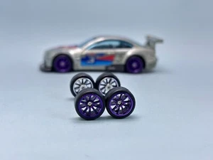 Pintura Personalizada R557 Caramelo Púrpura Hotwheels 1/64 Real Rider 10 Radios CE28 Largo 10mm - Imagen 1 de 5