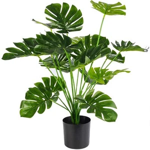 Fake Plants Tall 28'' Artificial Monstera Faux Plants Indoor for Living Room - Picture 1 of 6