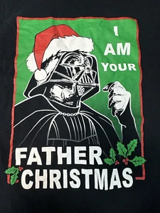 Star Wars Darth Vader Luke Skywalker I Am Your Father Christmas T-shirt Sz L - Picture 1 of 6