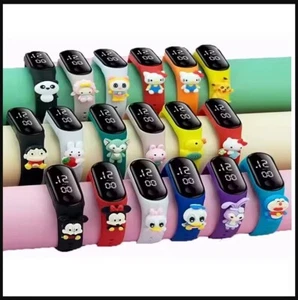 Kinderuhr LED Armbanduhr Freizeituhr Jungen Mädchen Comic Designs Cartoons Neu - Bild 1 von 21