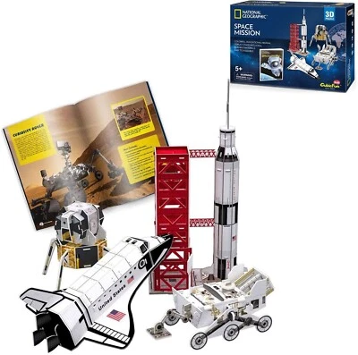 Puzzle 3D SPACE MISSION NATIONAL GEOGRAPHIC 80 pezzi CubicFun - Immagine 1 di 4