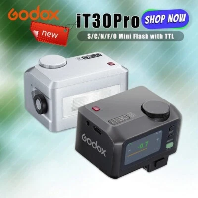 Godox iT30Pro iT30 Pro C/N/S/F/O 2.8" Touchscreen Pocket Flash TTL Auto-Exposure - Image 1 of 4