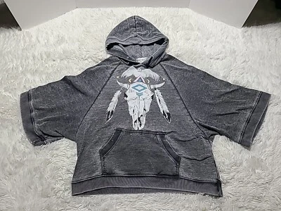 Moletom com capuz Wildfox Eagle Cattlehead XS bolso ocidental asteca nativo EUA - Imagem 1 de 4