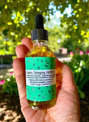 Aceite de ortiga orgánico, crecimiento del cabello, extracto de ortiga, inflamación, 2 oz Foto 1 de 4