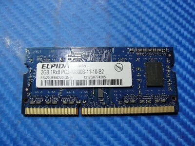 MacBook Pro A1278 Elpida 2GB 1Rx8 PC-12800S SO-DIMM Memory RAM EBJ20UF8BDU0-GN-F - Image 1 of 3