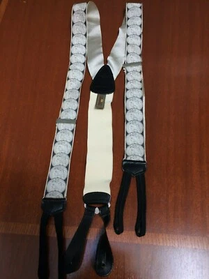 Tirantes de dólar de plata Trafalgar Silk Liberty accesorio de cuero Calvin Curtis Foto 1 de 4