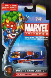 2011 MAISTO 1:64 MARVEL UNIVERSE NICK FURY 1997 CHEVROLET CORVETTE MOVIE CAR - Bild 1 von 3