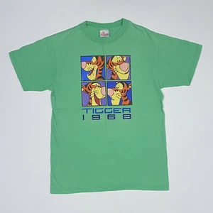 Vintage The Disney Store Tigger 1968 Embroidered T-Shirt Tee Green Small Unisex - Picture 1 of 6
