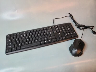 USB Keyboard + USB Mouse Bundle - Black - New - Image 1 of 4