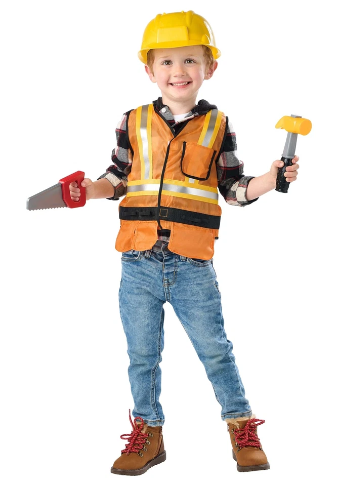 Boy's Toddler Construction Worker Costume Kit - Image 1 of 1