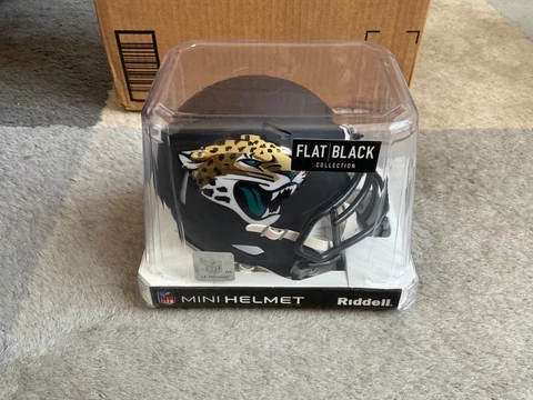 JACKSONVILLE JAGUARS FLAT BLACK COLLECTION RIDDELL MINI HELMET Cover