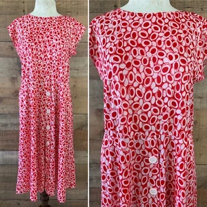 Vestido ligero vintage años 70 estampado abstracto geométrico popover talla grande - Imagen 1 de 5