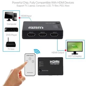 Interruptor divisor HDMI 3 EN 1 salida 1080P conmutador automático remoto 3D para caja DVD PS3 TV - Imagen 1 de 11