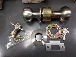 U.S. Schloss 2010 Serie Eingang Plymouth Knopf Schlossset, Grade-2, US32D 2 Schlüssel - Bild 1 von 7